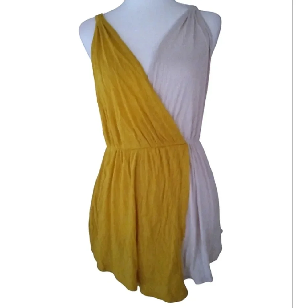 Free People Last Night Strappy Color Block Tank Top Size Small Sunglow Color - Picture 4 of 10